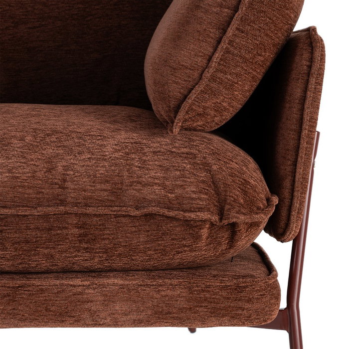 Ixia Sillón Marrón Oscuro Tejido-Metal