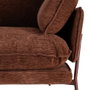 Ixia Sillón Marrón Oscuro Tejido-Metal