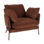 Ixia Sillón Marrón Oscuro Tejido-Metal