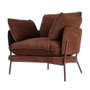 Ixia Sillón Marrón Oscuro Tejido-Metal