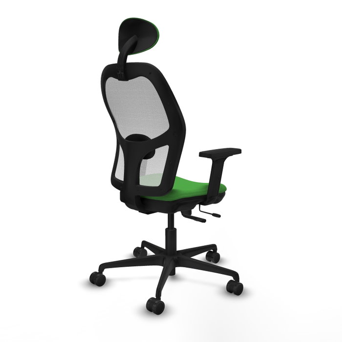PIQUERAS Y CRESPO Silla de oficina Jorquera con mecanismo Sincro/Traslack Verde y Blanco