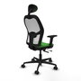 PIQUERAS Y CRESPO Silla de oficina Jorquera con mecanismo Sincro/Traslack Verde y Blanco