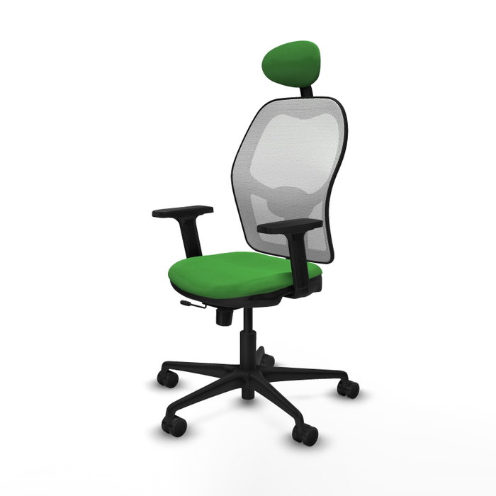 PIQUERAS Y CRESPO Silla de oficina Jorquera con mecanismo Sincro/Traslack Verde y Blanco