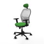 PIQUERAS Y CRESPO Silla de oficina Jorquera con mecanismo Sincro/Traslack Verde y Blanco