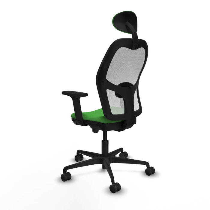 PIQUERAS Y CRESPO Silla de oficina Jorquera con mecanismo Sincro/Traslack Verde y Blanco