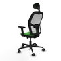 PIQUERAS Y CRESPO Silla de oficina Jorquera con mecanismo Sincro/Traslack Verde y Blanco