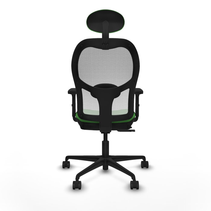 PIQUERAS Y CRESPO Silla de oficina Jorquera con mecanismo Sincro/Traslack Verde y Blanco