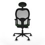 PIQUERAS Y CRESPO Silla de oficina Jorquera con mecanismo Sincro/Traslack Verde y Blanco