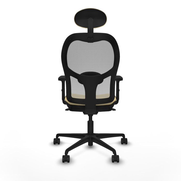 PIQUERAS Y CRESPO Silla de oficina Jorquera con mecanismo Sincro, Crema y Gris