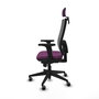 PIQUERAS Y CRESPO Silla de oficina Horna con mecanismo Sincro, Morado y Gris