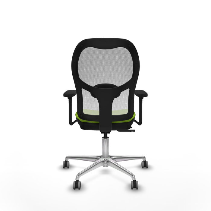 PIQUERAS Y CRESPO Silla de oficina Jorquera con mecanismo Sincro/Traslack, Pistacho y Blanco