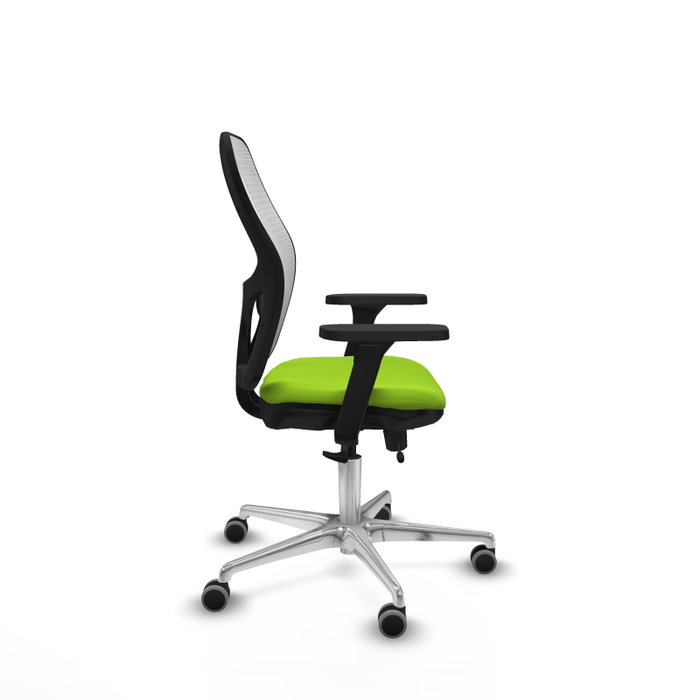 PIQUERAS Y CRESPO Silla de oficina Jorquera con mecanismo Sincro/Traslack, Pistacho y Blanco
