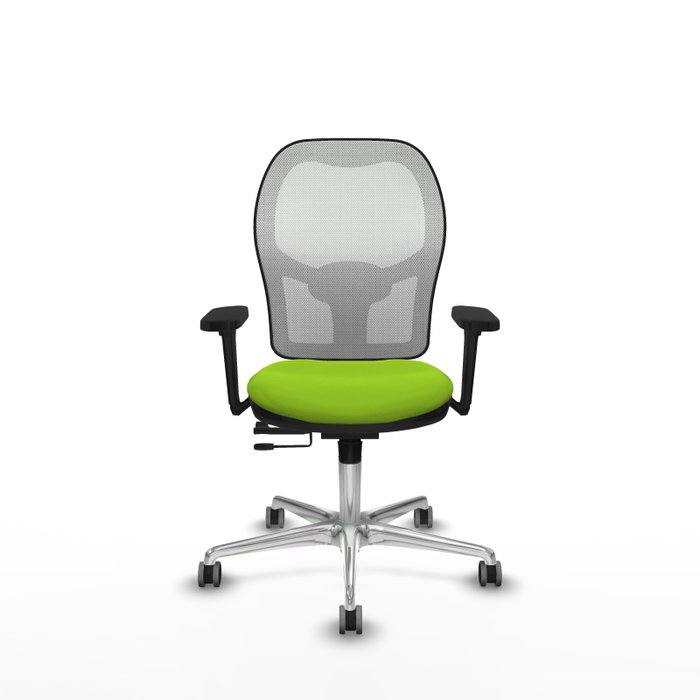 PIQUERAS Y CRESPO Silla de oficina Jorquera con mecanismo Sincro/Traslack, Pistacho y Blanco