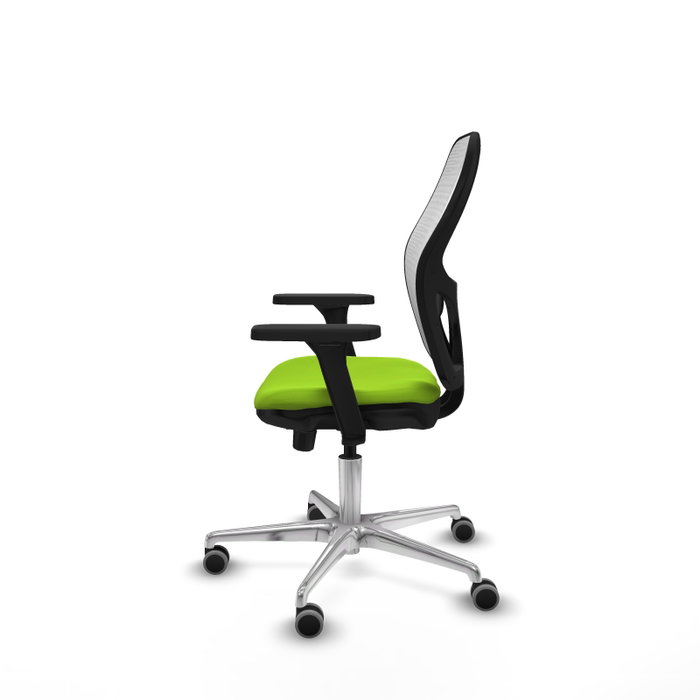 PIQUERAS Y CRESPO Silla de oficina Jorquera con mecanismo Sincro/Traslack, Pistacho y Blanco