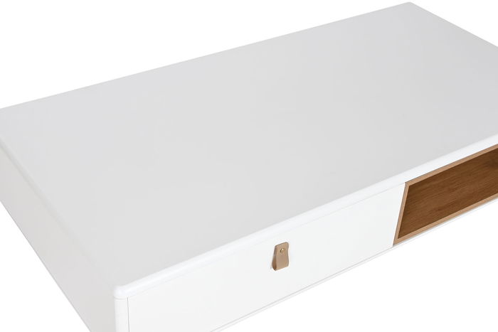 DKD Home Decor Mesa Centro Urban Blanco Natural MDF 120x60x40 cm