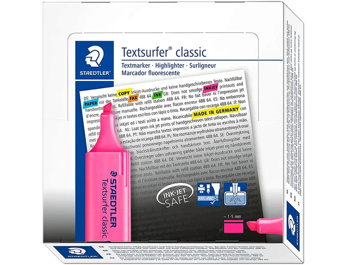 Staedtler Textsurfer Classic Marcador Fluorescente Rosa Set de 10