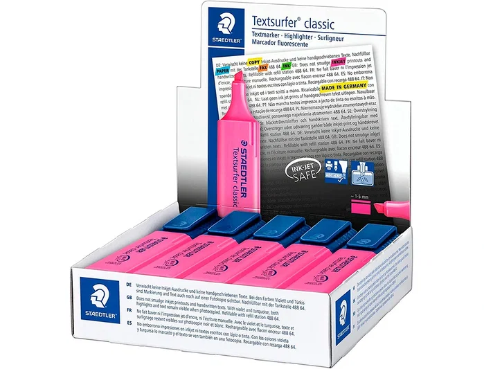 Staedtler Textsurfer Classic Marcador Fluorescente Rosa Set de 10