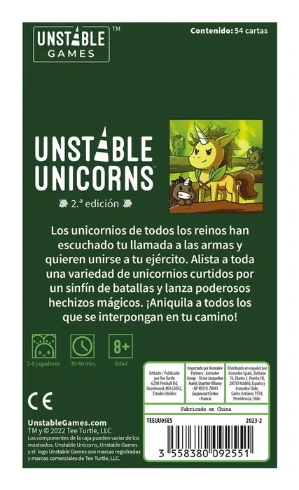 Juego de mesa unstable unicorns unicornios de leyenda pegi 8 Juego de mesa unstable unicorns unicornios de leyenda pegi 8