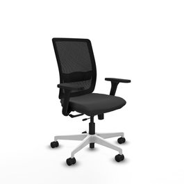 PIQUERAS Y CRESPO Silla de oficina Haches con mecanismo Sincro/Traslack Gris oscuro y Negro