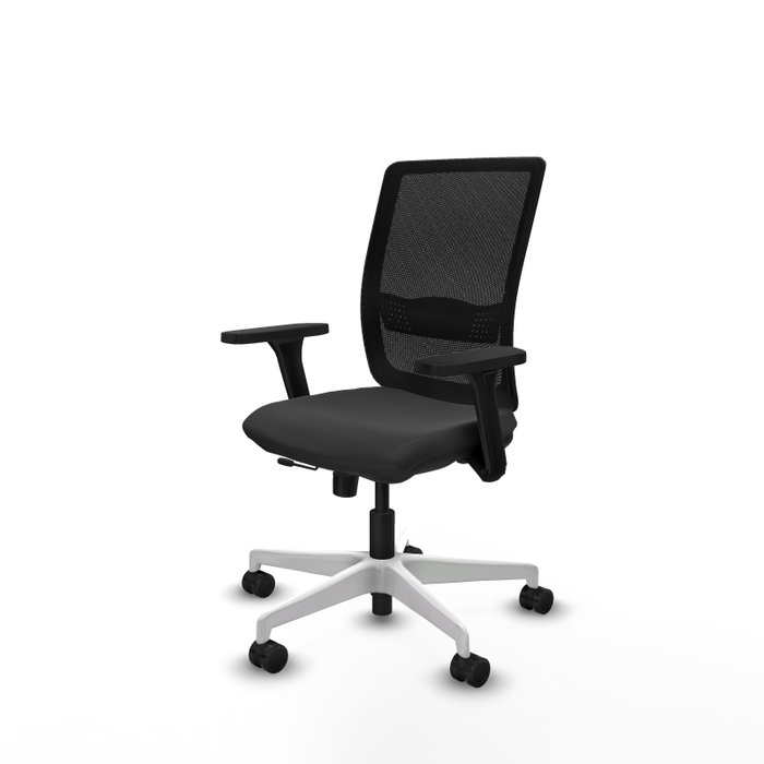PIQUERAS Y CRESPO Silla de oficina Haches con mecanismo Sincro/Traslack Gris oscuro y Negro