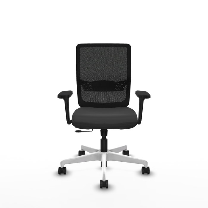PIQUERAS Y CRESPO Silla de oficina Haches con mecanismo Sincro/Traslack Gris oscuro y Negro