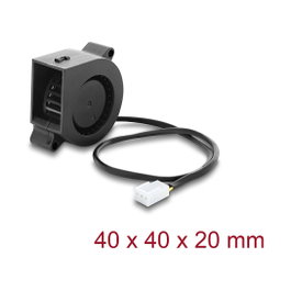 DeLOCK Ventilador radial 12 V CC 40 x 40 x 20 mm 3-Pin Negro