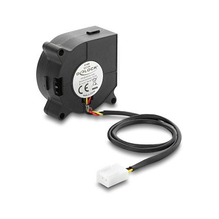 DeLOCK Ventilador radial 12 V CC 40 x 40 x 20 mm 3-Pin Negro