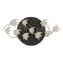 Ixia Mural de Pared Peces Negro-Blanco Metal 119,40 x 7 x 59,70 cm