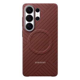 Samsung Funda Carbon Magnet Case para Galaxy S26 Ultra 17.5 cm (6.9") - Diseño Fibra de Carbono Rojo, Resistente a Rayones y Compatible con Carga Inalámbrica