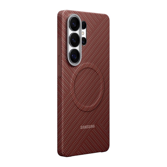 Samsung Funda Carbon Magnet Case para Galaxy S26 Ultra 17.5 cm (6.9") - Diseño Fibra de Carbono Rojo, Resistente a Rayones y Compatible con Carga Inalámbrica