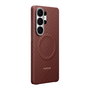 Samsung Funda Carbon Magnet Case para Galaxy S26 Ultra 17.5 cm (6.9") - Diseño Fibra de Carbono Rojo, Resistente a Rayones y Compatible con Carga Inalámbrica