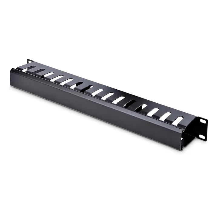 StarTech.com Panel Canaleta 1U de Gestión de Cables para Rack con Tapa - Conducto Horizontal Organizador de Cables Negro StarTech.com Panel Canaleta 1U de Gestión de Cables para Rack con Tapa - Conducto Horizontal Organizador de Cables Negro