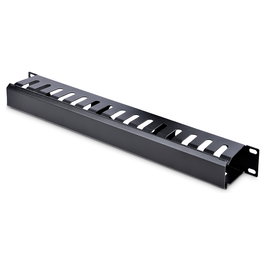 StarTech Panel de Gestión de Cables 1U / Canaleta para Rack Server - STARTECH.COM 1 HE 19 Zoll, Negro, Acero, Incluye Tornillos