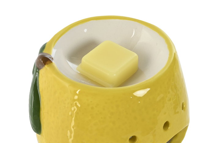 DKD Home Decor Quemador Mediterraneo Amarillo Gres 9 x 9 x 9 cm Set de 7 Piezas