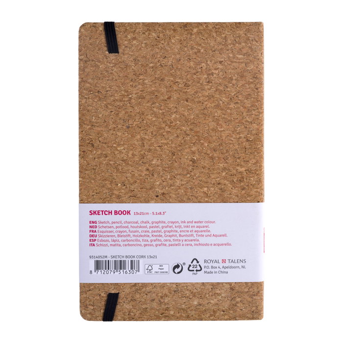 TALENS ART CREATION Set de 5 Cuadernos de Boceto Tapa Dura Corcho 130 x 210 mm 140g 80h