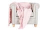 DKD Home Decor Plaid Rosa Blanco 260 x 230 cm Poliéster Reciclado Hecho a Mano con Flecos (2 Unidades)