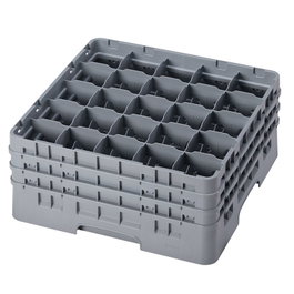 CAMBRO Cesta de lavado 25 comp. 3 alturas Gris claro