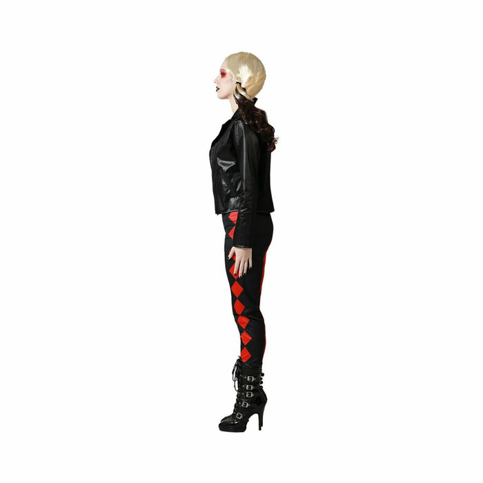 Disfraz Arlequín Mujer Adulta XL Conjunto Chaqueta Negra y Pantalones Rojos Disfraz Arlequín Mujer Adulta XL Conjunto Chaqueta Negra y Pantalones Rojos