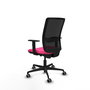 PIQUERAS Y CRESPO Silla de oficina Haches Rosa y Negro con Mecanismo Sincro/Traslack
