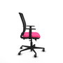 PIQUERAS Y CRESPO Silla de oficina Haches Rosa y Negro con Mecanismo Sincro/Traslack