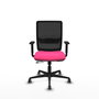 PIQUERAS Y CRESPO Silla de oficina Haches Rosa y Negro con Mecanismo Sincro/Traslack