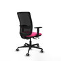 PIQUERAS Y CRESPO Silla de oficina Haches Rosa y Negro con Mecanismo Sincro/Traslack
