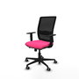 PIQUERAS Y CRESPO Silla de oficina Haches Rosa y Negro con Mecanismo Sincro/Traslack