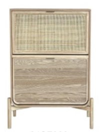 DKD Home Decor Zapatero Abeto Ratán Natural