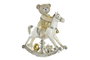 DKD Home Decor Figura de Caballo en Resina Dorado y Blanco