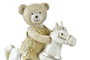 DKD Home Decor Figura Navidad Moderna Caballo Resina Dorado Blanco 6.5 x 15 x 13 cm