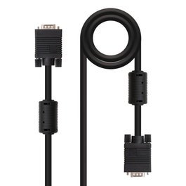 Nanocable Cable SVGA con Ferrita HDB15 Macho a HDB15 Macho, 6m, Negro