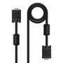Nanocable Cable SVGA con Ferrita HDB15 Macho a HDB15 Macho, 6m, Negro