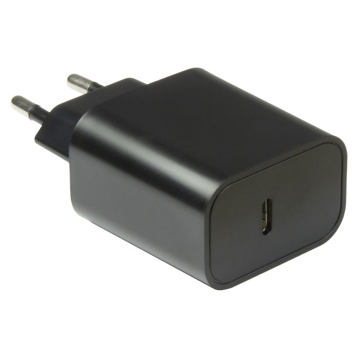 Inter-Tech Cargador USB-C 20W PD-2020 Negro Carga Rápida PD/QC 3.0
