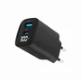 Gembird TA-UC-PDQC30LCD-BK-01 Cargador Rápido 30 W con USB-C, USB-A y Pantalla LCD Negro